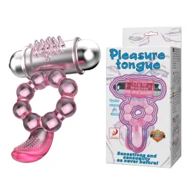 Эрекционное кольцо с вибрацией Pleasure Tongue
