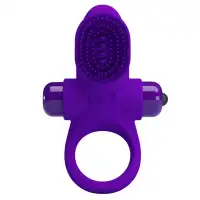 Изображение Pretty Love, Китай Эрекционное кольцо Pretty Love Vibrant Penis Ring II с клиторальной вибро-щеточкой