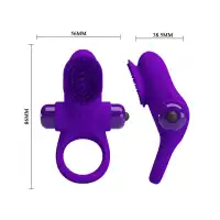 Изображение Pretty Love, Китай Эрекционное кольцо Pretty Love Vibrant Penis Ring II с клиторальной вибро-щеточкой