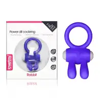 Изображение Lovetoy, Китай Синее виброкольцо Power Clit Cockring Rabbit