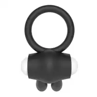 Фото Lovetoy, Китай Черное виброкольцо Power Clit Cockring Rabbit