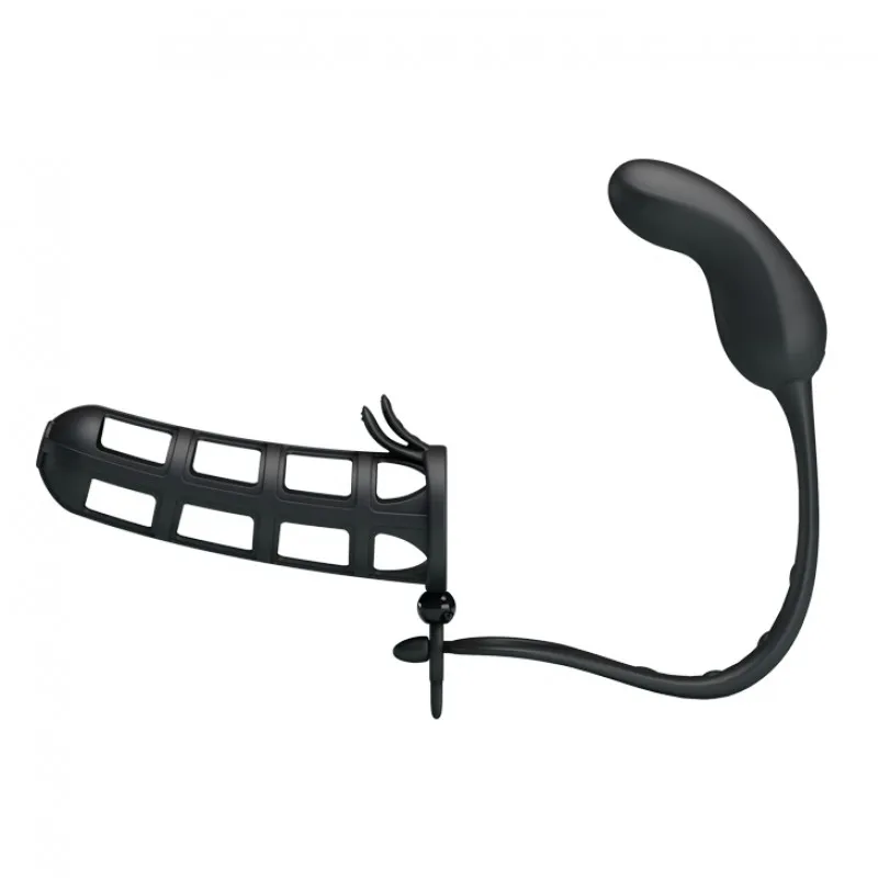 Фото Pretty Love, Китай Насадка силиконовая Pretty Love с анальным вибростимулятором