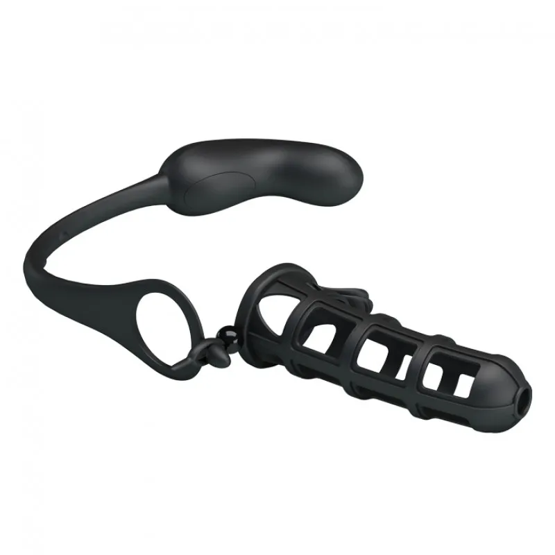 Фото Pretty Love, Китай Насадка силиконовая Pretty Love с анальным вибростимулятором