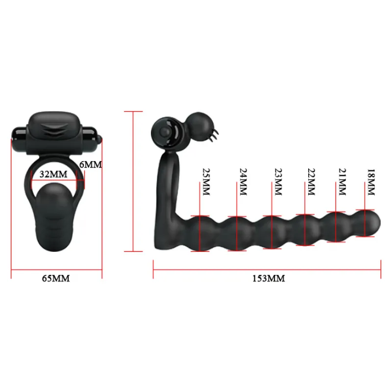 Фото Pretty Love, Китай Насадка для двойного проникновения с виброкольцом Hercules