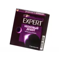 Фото  Презервативы светящиеся в темноте Expert Неоновый дебют 2 шт