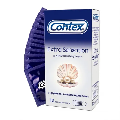 Изображение Contex, Россия Презервативы Contex №12 Extra Sensation с крупными точками и ребрами