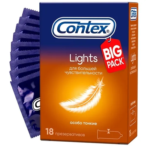 Изображение Contex, Россия Презервативы Contex №18 Lights особо тонкие