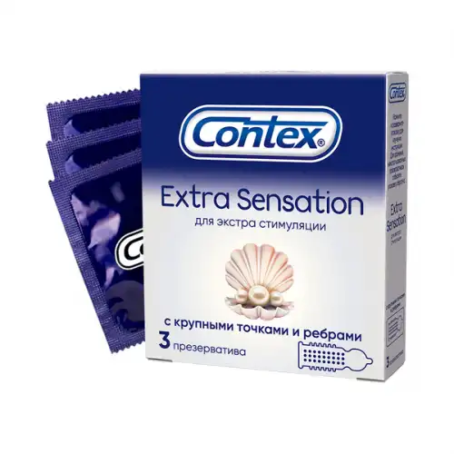 Изображение Contex, Россия Презервативы Contex №3 Extra Sensation с крупными точками и ребрами