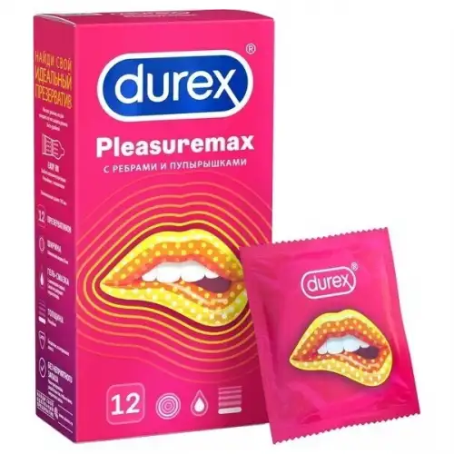 Durex, Китай Презервативы Durex №12 Pleasuremax с ребрами и пупырышками для стимуляции обоих партнеров — купить в Минске Изображение Durex, Китай Презервативы Durex №12 Pleasuremax с ребрами и пупырышками для стимуляции обоих партнеров