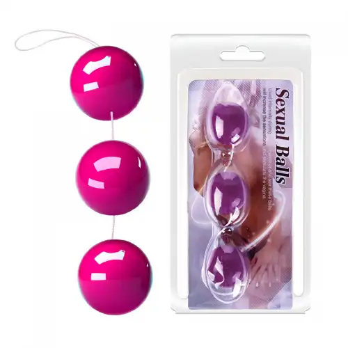 Изображение Baile, Китай Три вагинальных шарика на сцепке Sexual Balls розовые