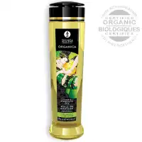 Фото Shunga, Канада Съедобное массажное масло Shunga Organica Exotic с зеленым чаем 240 мл