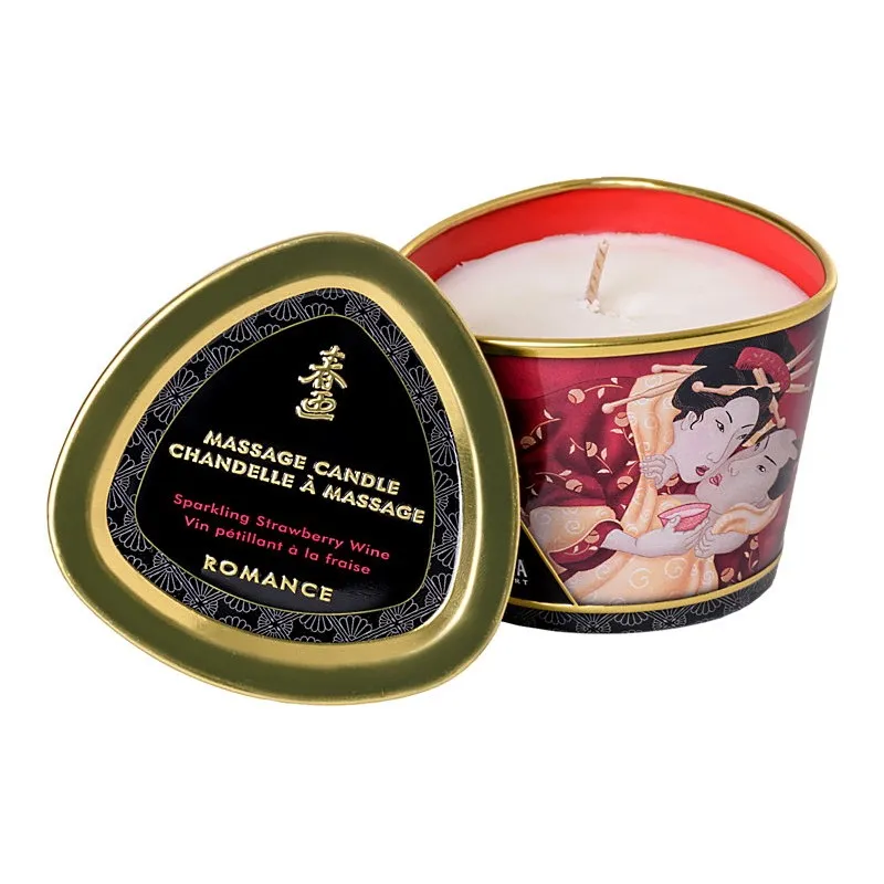 Фото Shunga, Канада Массажное аромамасло Shunga Romance Sparkling Strawberry Wine c ароматом клубники и шампанского 170 мл