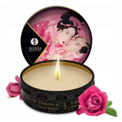 Изображение Shunga, Канада Массажная аромасвеча Shunga Aphrodisia Rose Petals c ароматом розы 30 мл