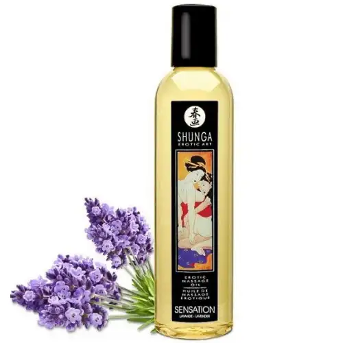 Фото Shunga, Канада Возбуждающее массажное масло Shunga Sensation с ароматом лаванды 250 мл