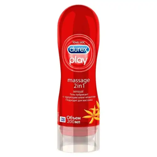 Изображение Durex, Китай Гель-смазка Durex Play Sensual Massage 2 в 1 с Иланг-Илангом 200 мл