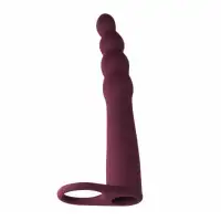 Изображение Lola Toys, Россия Вибронасадка для двойного проникновения Bramble бордовая