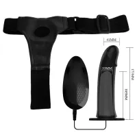 Фото Pretty Love, Китай Черный фаллопротез с вибрацией Pretty Love Vito 17 см