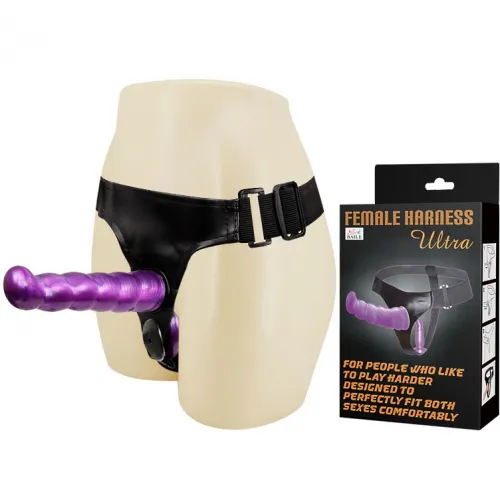 Фото Baile, Китай Страпон на штырьке с вагинальной втулкой фиолетовый 18 см и 13 см