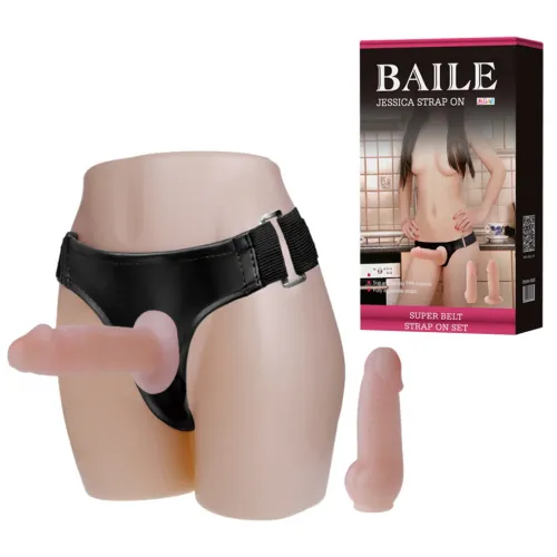 Фото Baile, Китай Страпон женский Ultra Passionate Harness с двумя насадками 10 см и 11 см