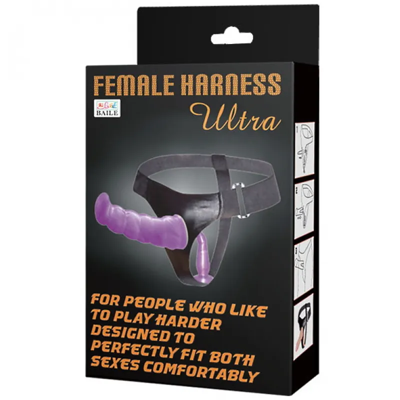 Фото Baile, Китай Страпон на штырьке с вагинальной втулкой фиолетовый 18 см и 13 см