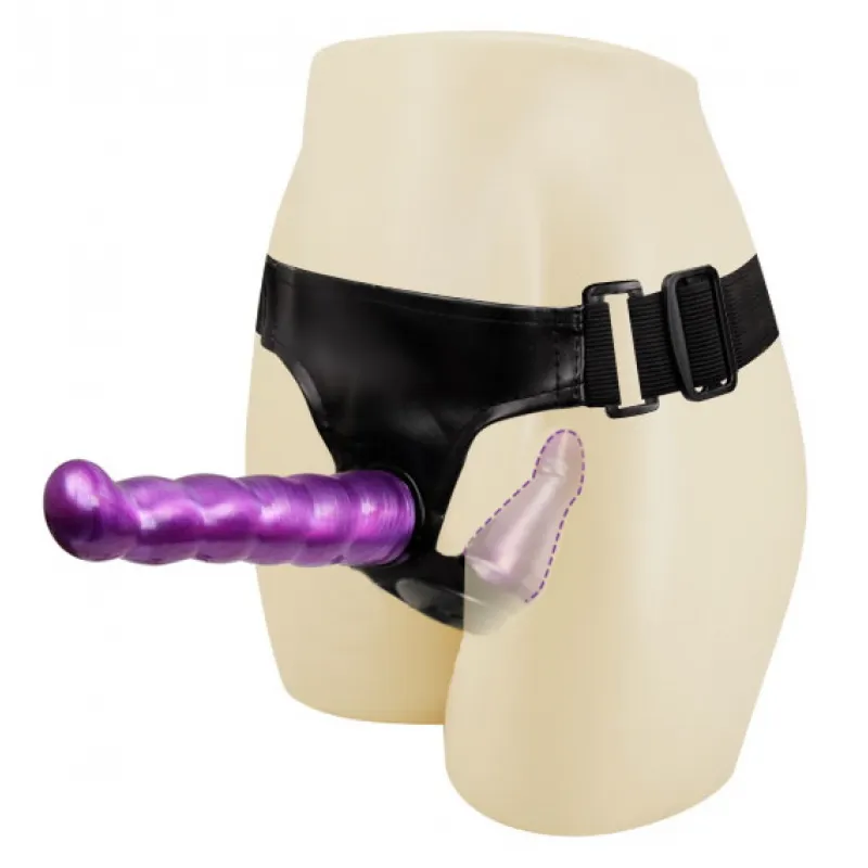 Фото Baile, Китай Страпон на штырьке с вагинальной втулкой фиолетовый 18 см и 13 см