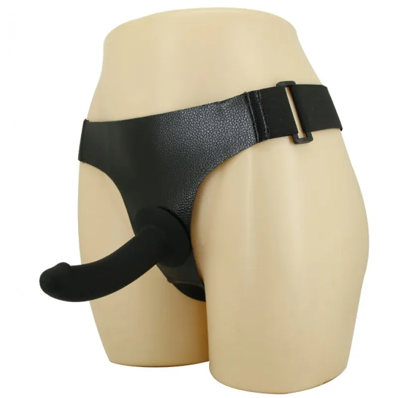 Фото Baile, Китай Страпон черного цвета на ремнях из силикона 15 см