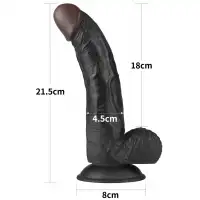 Фото Lovetoy, Китай Страпон черный Easy Strapon Set 22 см