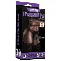 Фото Lovetoy, Китай Страпон черный Easy Strapon Set 22 см