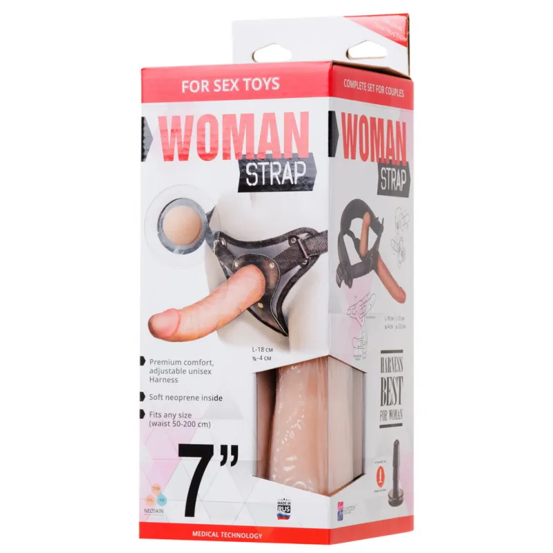 Изображение  Cтрапон с вагинальной втулкой на регулируемых трусиках Woman Strap
