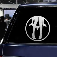 Изображение  Виниловая наклейка на авто серебро