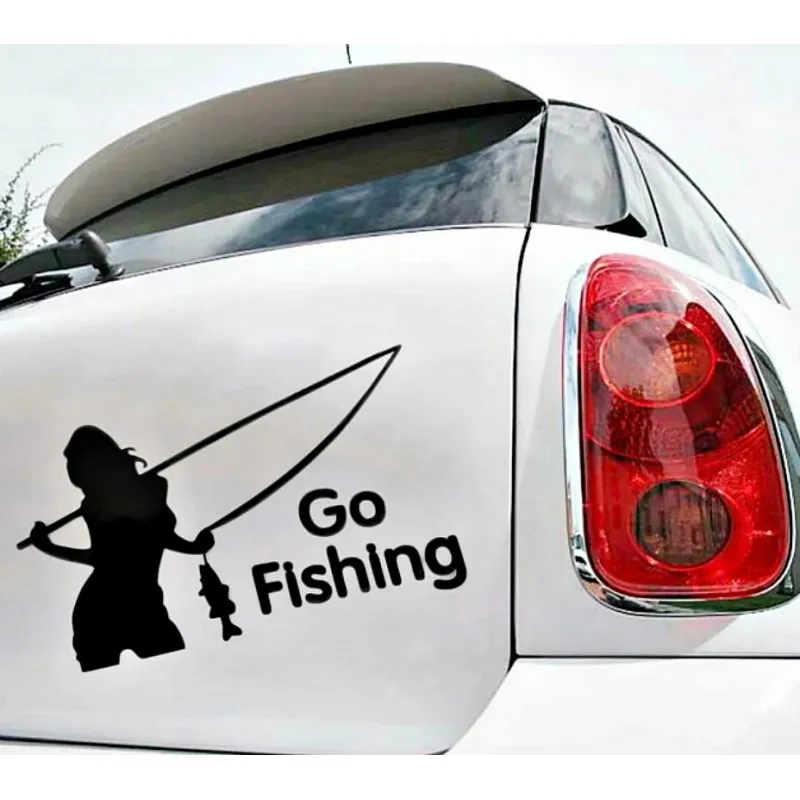 Изображение  Виниловая наклейка на авто Go Fishing