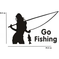 Изображение  Виниловая наклейка на авто Go Fishing