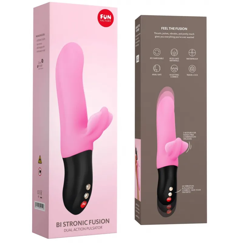 Фото Fun Factory, Германия Пульсатор Fun Factory со стимуляцией клитора Bi Stronic Fusion розовый