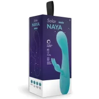 Фото LE FRIVOLE Вибратор с клиторальным стимулятором в форме ушек кролика Naya аквамаринового цвета