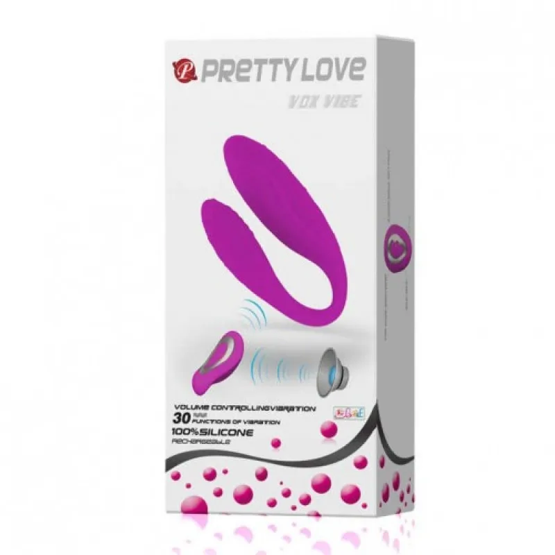 Фото Pretty Love, Китай Вибратор для двоих с беспроводным управлением и реакцией на голос Pretty Love Vox Vibe