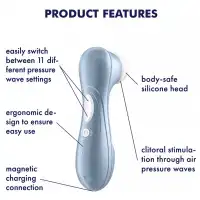 Фото Satisfyer, Германия Вакуумно-волновой стимулятор клитора Satisfyer Pro 2 голубой