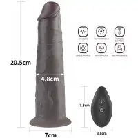 Изображение Lovetoy, Китай Вибратор-мулат с ротацией Dual Layered Silicone Rotator Black 21 см