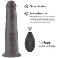 Изображение Lovetoy, Китай Вибратор-мулат с ротацией Dual Layered Silicone Rotator Black 21 см