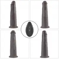 Изображение Lovetoy, Китай Вибратор-мулат с ротацией Dual Layered Silicone Rotator Black 21 см