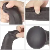 Изображение Lovetoy, Китай Вибратор-мулат с ротацией Dual Layered Silicone Rotator Black 21 см