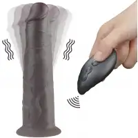 Изображение Lovetoy, Китай Вибратор-мулат с ротацией Dual Layered Silicone Rotator Black 21 см