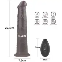 Изображение Lovetoy, Китай Вибратор-мулат с ротацией Dual Layered Silicone Rotator Black 25 см