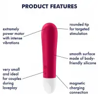 Фото Satisfyer, Германия Мини вибратор Satisfyer Ultra Power Bullet 1 красный