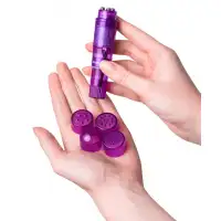 Фото Erotist Фиолетовый мини-стимулятор Erotist Adult Toys с насадкам