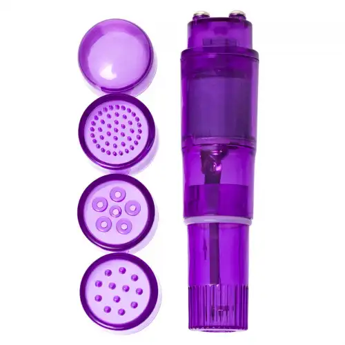 Фото Erotist Фиолетовый мини-стимулятор Erotist Adult Toys с насадкам