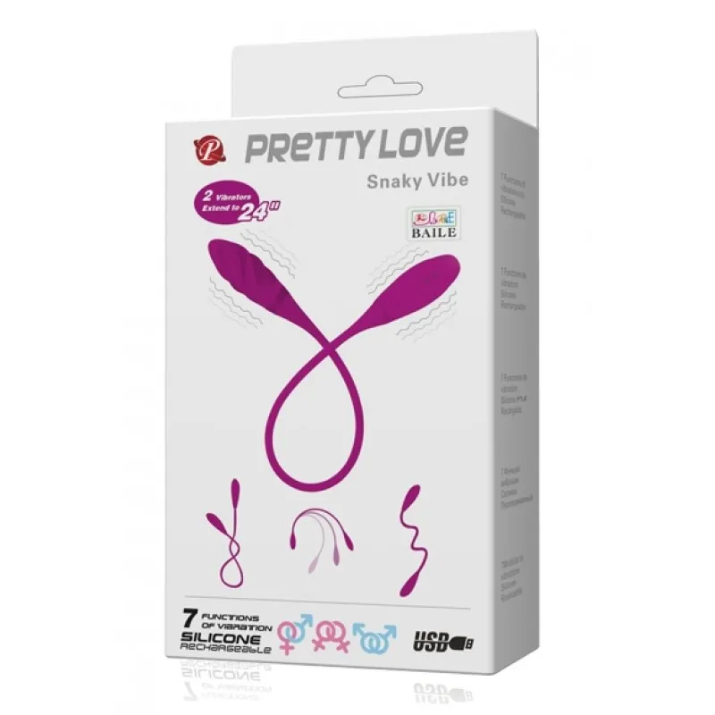 Фото Pretty Love, Китай Двойной вибростимулятор Pretty Love Snaky Vibe