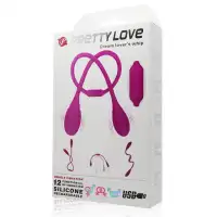 Фото Pretty Love, Китай Двойной вибростимулятор Pretty Love Lovers Whip с рельефом