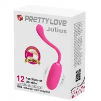 Изображение Pretty Love, Китай Перезаряжаемое виброяйцо Pretty Love Julius малиновое