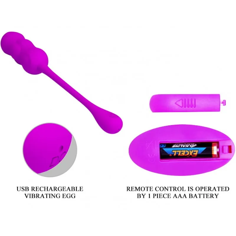 Фото Pretty Love, Китай Перезаряжаемое виброяйцо Pretty Love Leshy с беспроводным управлением