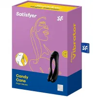 Фото Satisfyer, Германия Универсальный перезаряжаемый вибростимулятор Satisfyer Candy Cane черный